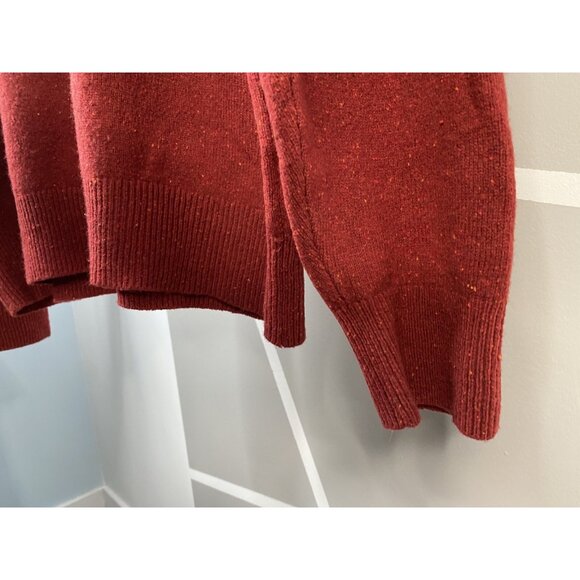 Orvis ¼ Zip Wool Sweater Men’s XL Burnt Orange Flecked Pullover Midweight - Picture 5 of 16